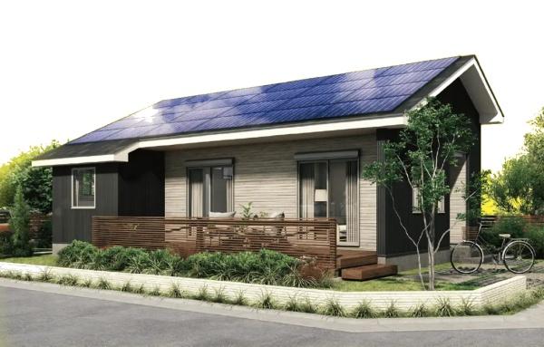建物プラン例(パース・外観) 1千万円台で平屋注文住宅をご提案出来ます♪何か気になることがございましたら、お気軽にお問い合わせください。直接ご来店も大歓迎です!私たちにゆっくりとお客様のご希望をお聞かせください♪