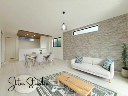 ���r���O �Ƒ��̐H����c���̂ق��A�q�ǂ���V�΂�����A�F�l���������肷��LDK�͏Z�܂��̒��S�B�����ԉ߂����ꏊ������A���̋�Ԃ͏Z�܂��S�̂̋��S�n�����E���܂��B
���Ƌ��CG�ɂȂ�܂��B